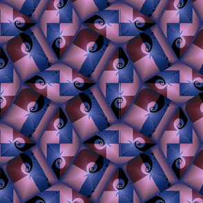 Blue Pink Maroon Pattern