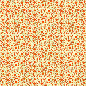 ButterflyDancer dots - deep orange & lemon chiffon