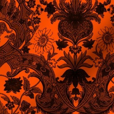 This Is Halloween! Haunted  House Damask ~ Nevermore Damask