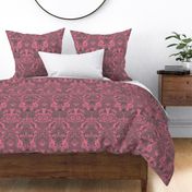 Parrot Damask ~ Pink & Grey