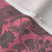 Parrot Damask ~ Pink & Grey