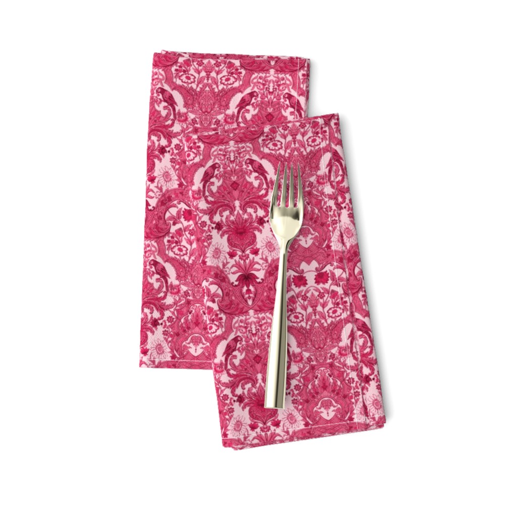 Parrot Damask ~ Cherry Pink