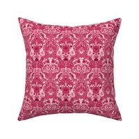 Parrot Damask ~ Cherry Pink