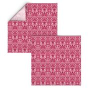 Parrot Damask ~ Cherry Pink