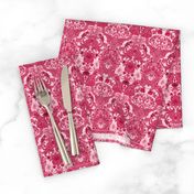 Parrot Damask ~ Cherry Pink