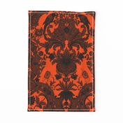 This Is Halloween! Haunted  House Damask ~ Pumpkin