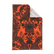 This Is Halloween! Haunted  House Damask ~ Pumpkin