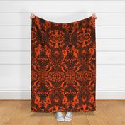 This Is Halloween! Haunted  House Damask ~ Pumpkin