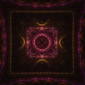 Square Fractal - Magenta and Orange