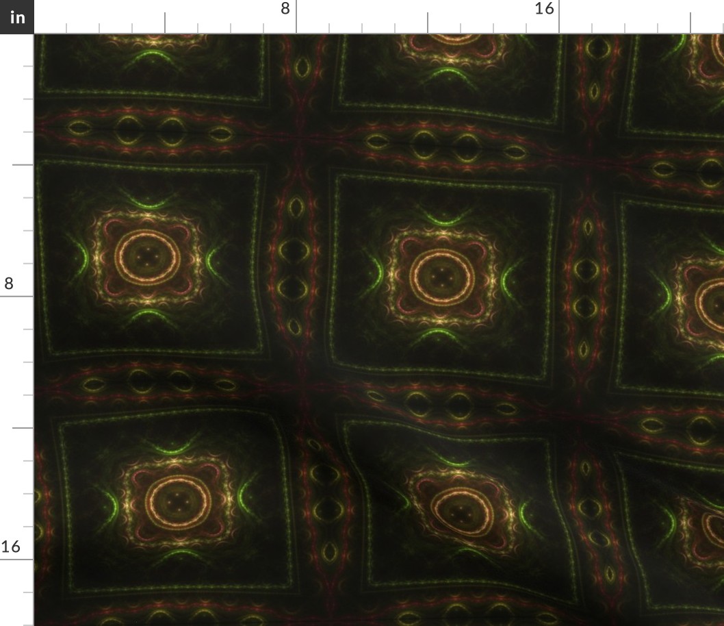 Square Fractal - Red, Orange, Yellow, Green