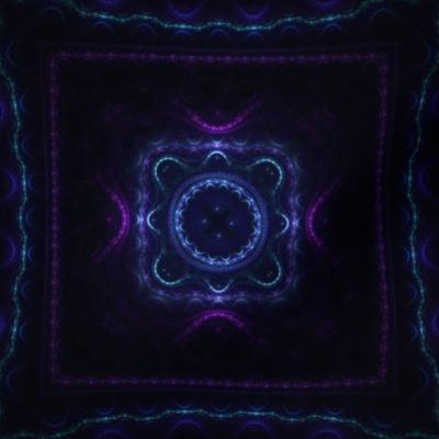 Square Fractal - Blue and Purple