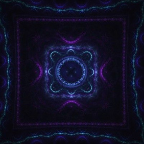 Square Fractal - Blue and Purple