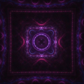 Square Fractal - Purple and Blue