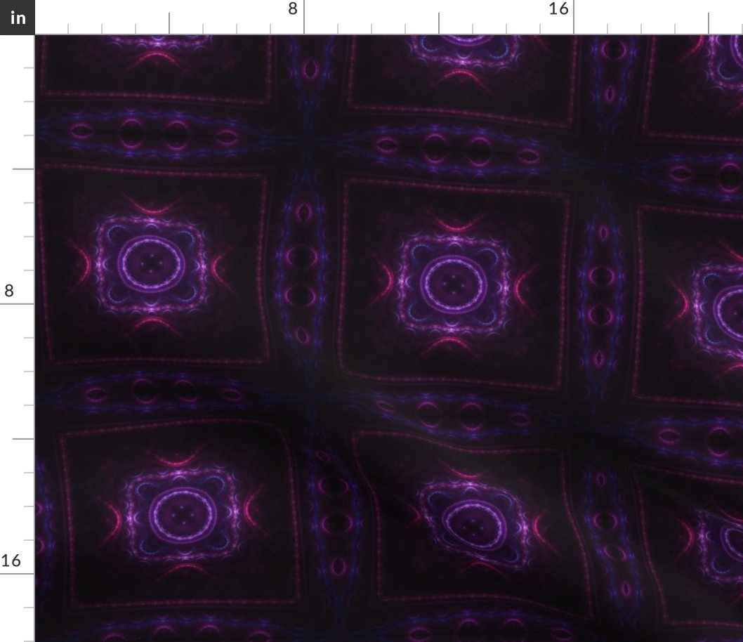 Square Fractal - Purple and Blue