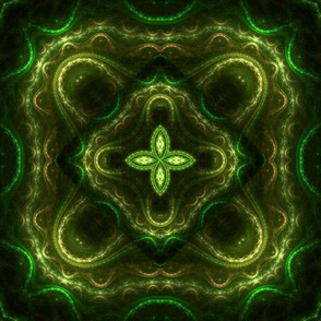 Square Fractal 2 - Green and Yellow