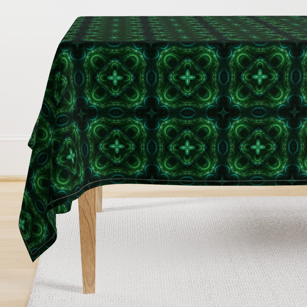 Square Fractal 2 - Green and Teal