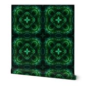 Square Fractal 2 - Green and Teal