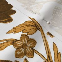 Parrot Damask ~ Gold and White