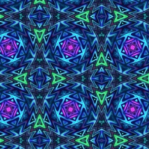 Aztec Kaleidoscope Blue