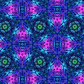 Aztec Kaleidoscope Blue 2