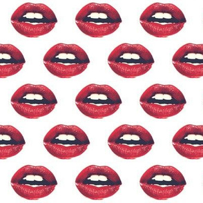Red Lips Fabric, Wallpaper and Home Decor | Spoonflower