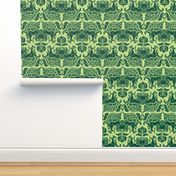 I Love Craft (Cthulhu Damask) Light Green