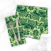 I Love Craft (Cthulhu Damask) Light Green