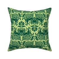 I Love Craft (Cthulhu Damask) Light Green