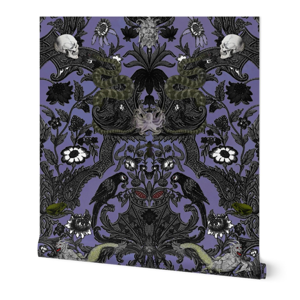 This Is Halloween! Haunted House Damask ~ Decaying Mansion