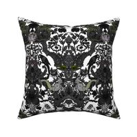 This Is Halloween! Haunted House Damask ~ Ghostly White