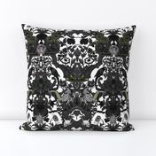 This Is Halloween! Haunted House Damask ~ Ghostly White