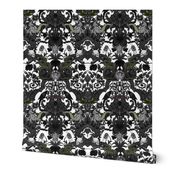 This Is Halloween! Haunted House Damask ~ Ghostly White