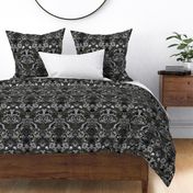 This Is Halloween! Haunted House Damask ~ Cemetery Grey