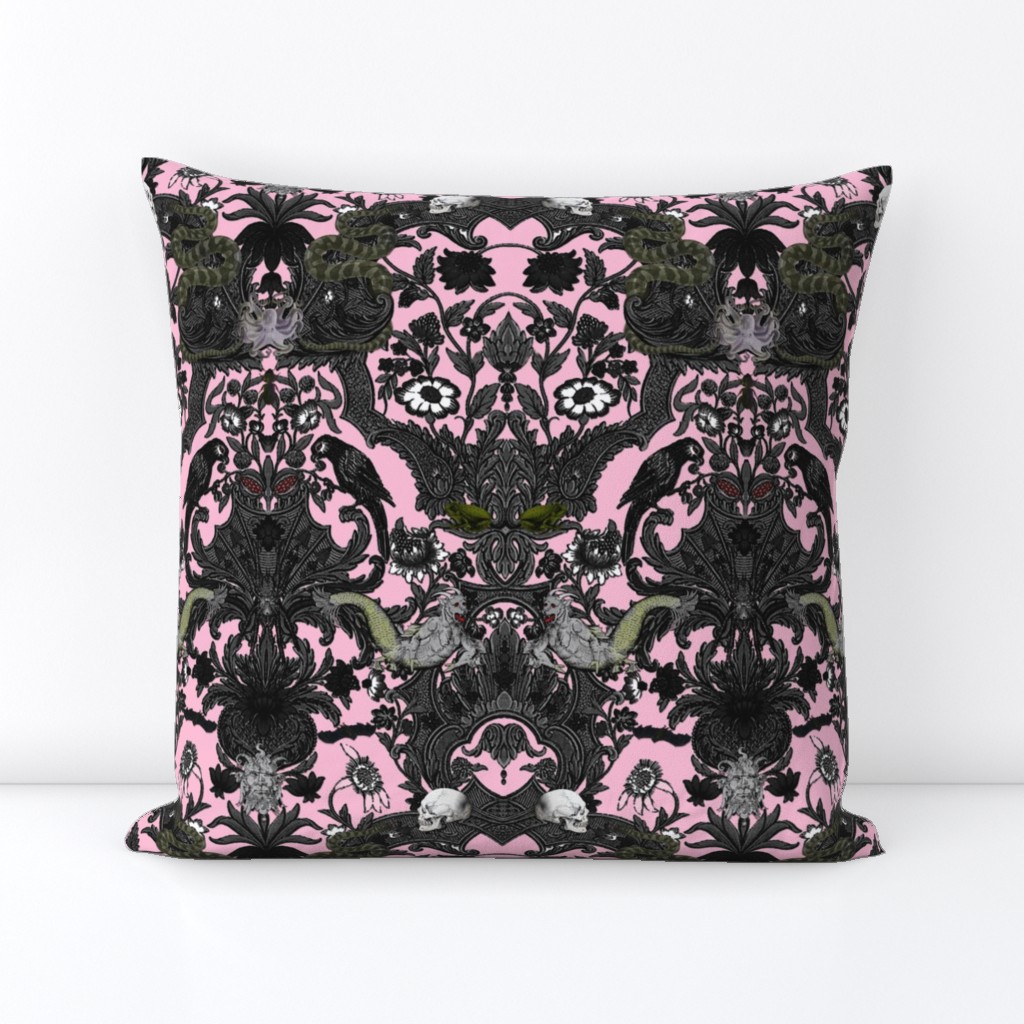 This Is Halloween! Haunted House Damask ~ Pale Pink