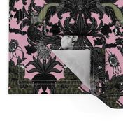 This Is Halloween! Haunted House Damask ~ Pale Pink