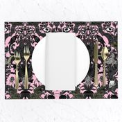 This Is Halloween! Haunted House Damask ~ Pale Pink