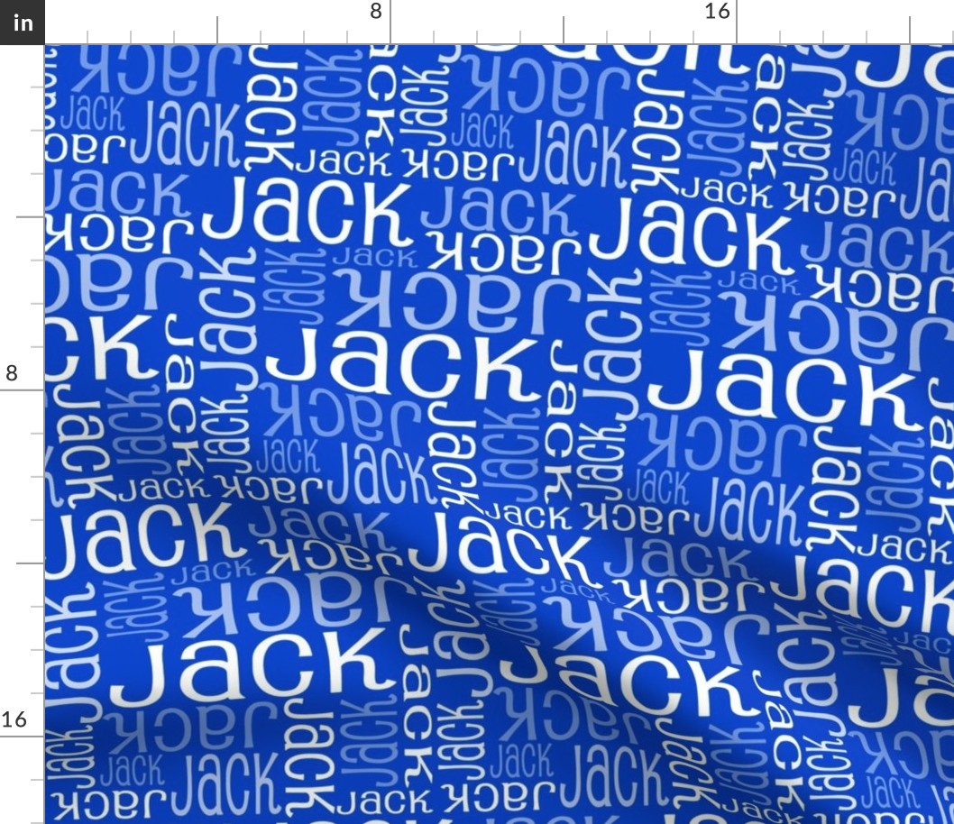 Personalised Name Fabric - Blue 15