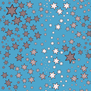 Mucha's Stars Sky Blue