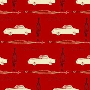 Retro car - red