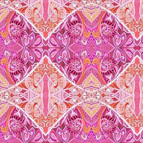 Old Fashioned Twisted Paisley Victorian (in magenta/orange)