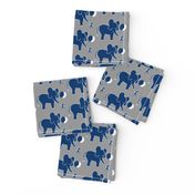Let's be Friends in Navy Blue and Grey Elephant and Mouse