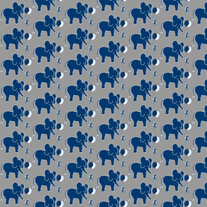 Let's be Friends in Navy Blue and Grey Elephant and Mouse