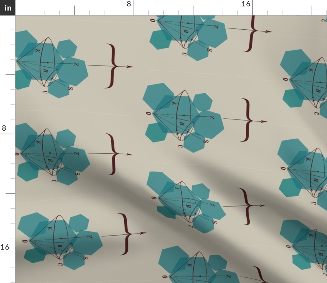 blue-green polygonal pattern 