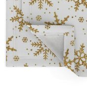 Snowflakes in Gold Glitter