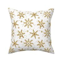 Snowflakes in Gold Glitter