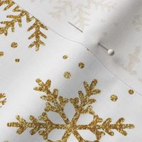 Snowflakes in Gold Glitter