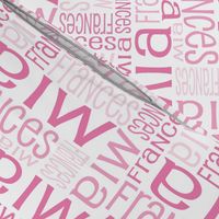 Personalised Name Fabric - Pink Reverse