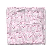 Personalised Name Fabric - Pink Reverse