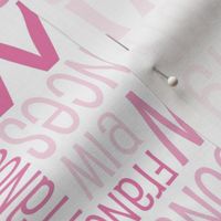 Personalised Name Fabric - Pink Reverse