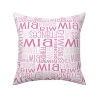 Personalised Name Fabric - Pink Reverse